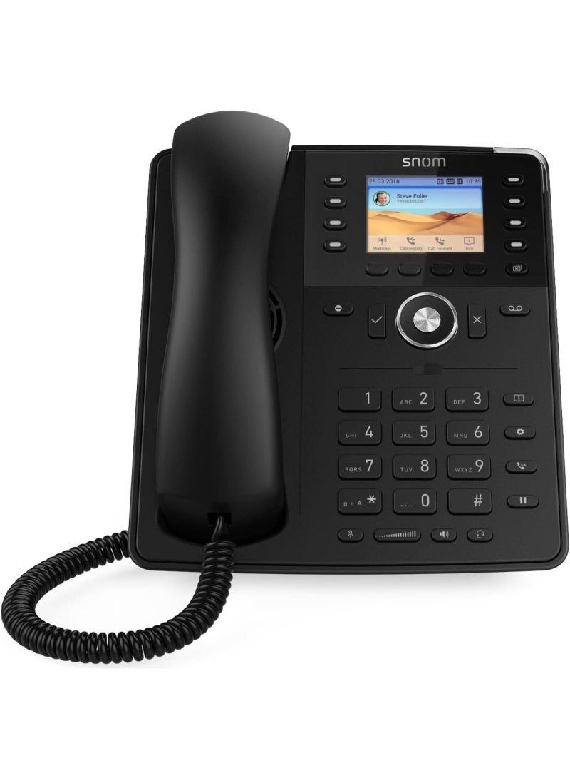 Snom هاتف سلكي ملون Snom D735 SIP، شاشة TFT بحجم 2.8 بوصة مع مستشعر حركة، 32 مفتاح LED قابل للبرمجة، PoE، USB، إيثرنت جيجابت وصوت عالي الدقة - Image 1